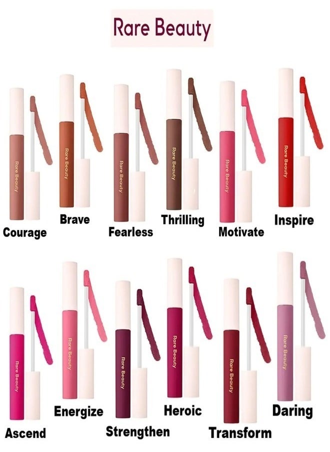 Rare Beauty by Selena Gomez Lip  Soufflé Matte Cream Lipstick in  Strengthen - Dark Cool Red - 3.9ml