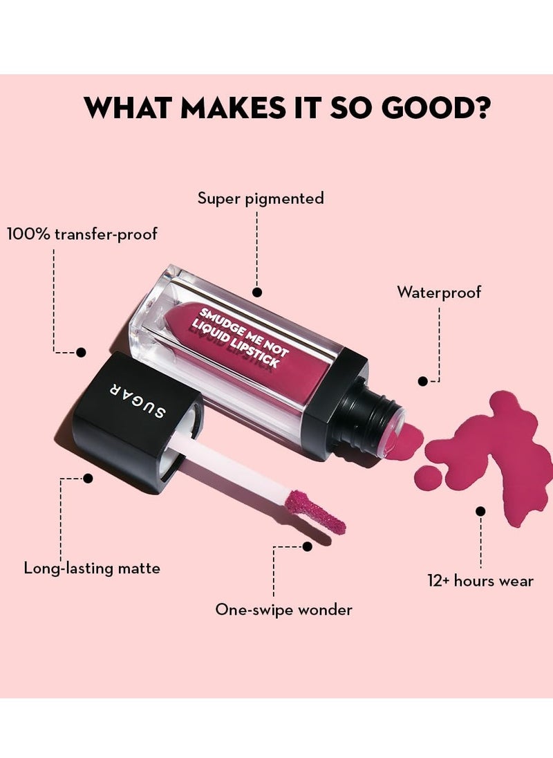 SUGAR Cosmetics - Smudge Me Not - Liquid Lipstick - 12 Don Fawn (Yellow Brown) - 4.5 ml - Ultra Matte Liquid Lipstick, Transferproof and Waterproof, Lasts Up to 12 hours