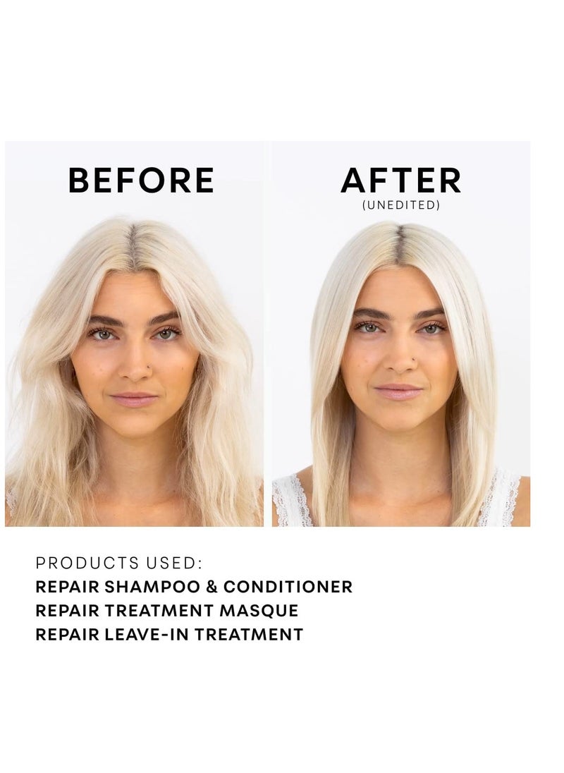 NATURELAB. TOKYO Perfect Repair Shampoo - Moisturizing Shampoo to Help Revitalize Damaged, Color-Treated Hair with Bamboo Stem Cells, Keratin, Argan + Prickly Pear Oil - (11.5 fl oz/340 ml)