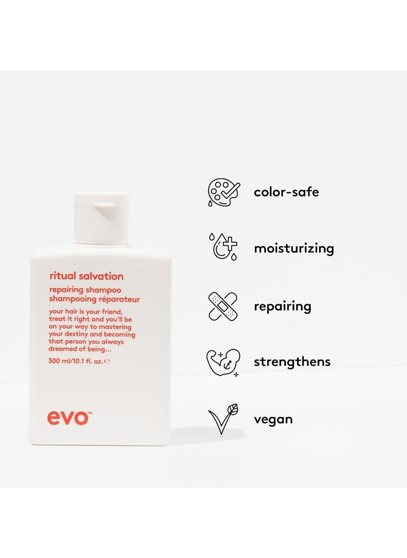 Ritual Salvation Repairing Shampoo Dry Hair, Anti Frizz Shampoo for Men and Women, Repairing Hair Shampoo for Cleaning and Strengthening Hair, 300 ml