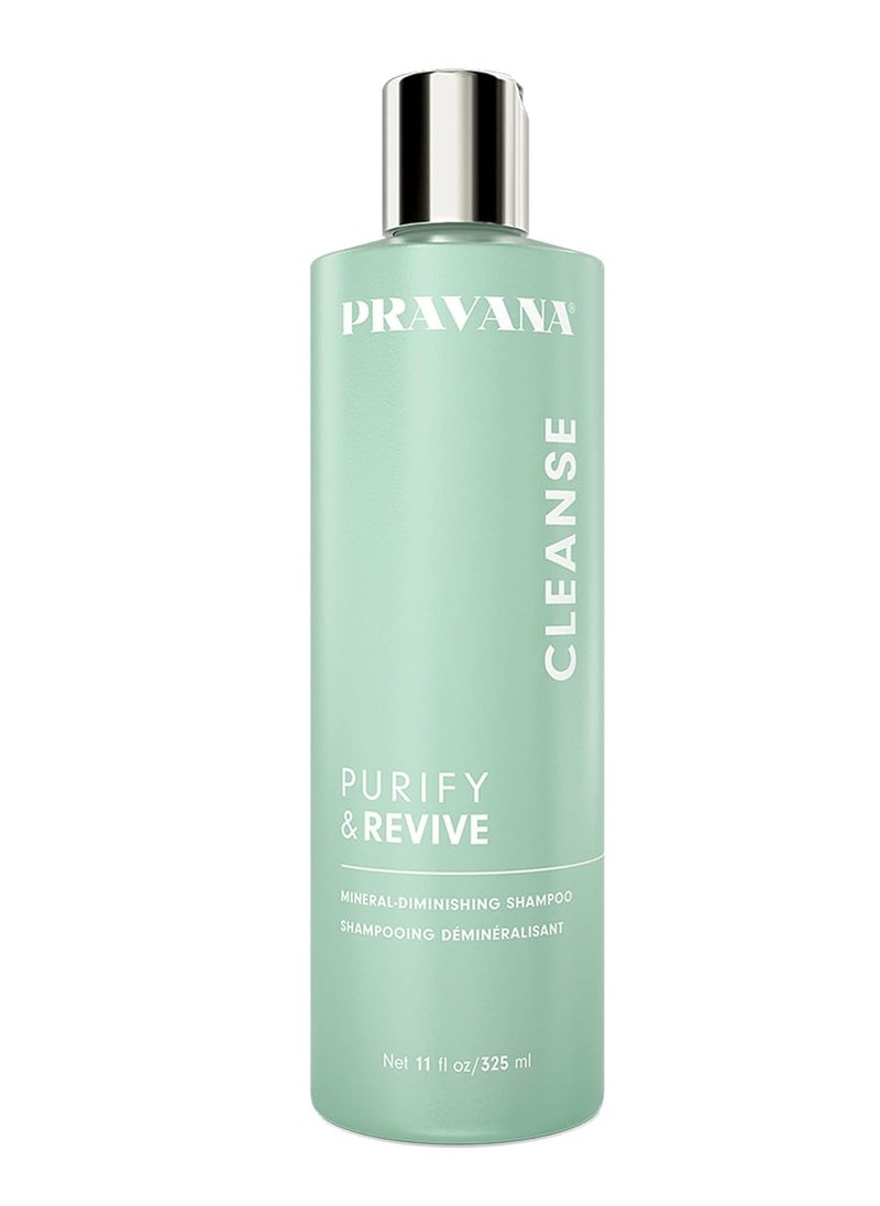 PRAVANA Purify & Revive Mineral diminishing Shampoo | Instantly Removes Hard Water Deposits | Hydrates, Energizes, Volumizes | Eliminates Brassiness & Discoloration | 11 Fl Oz
