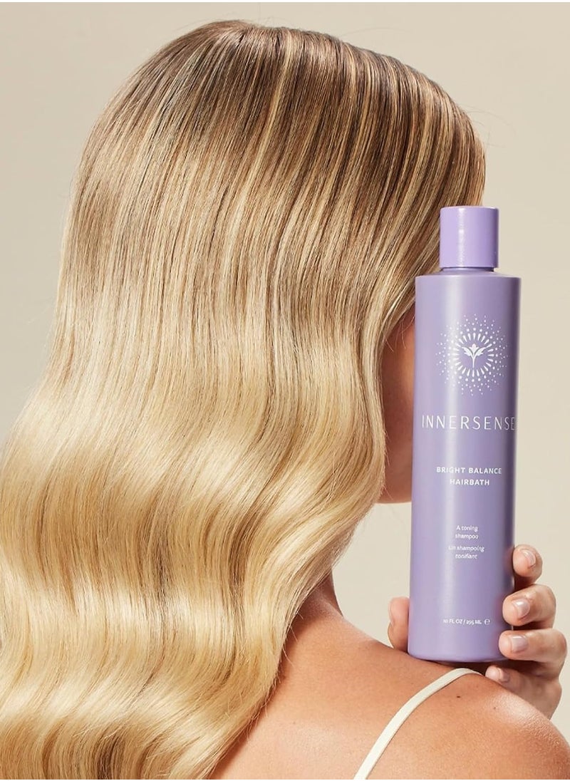 INNERSENSE Organic Beauty - Natural Bright Balance Purple Toning Hairbath | Non-Toxic, Cruelty-Free Haircare (10 fl oz | 295 ml)