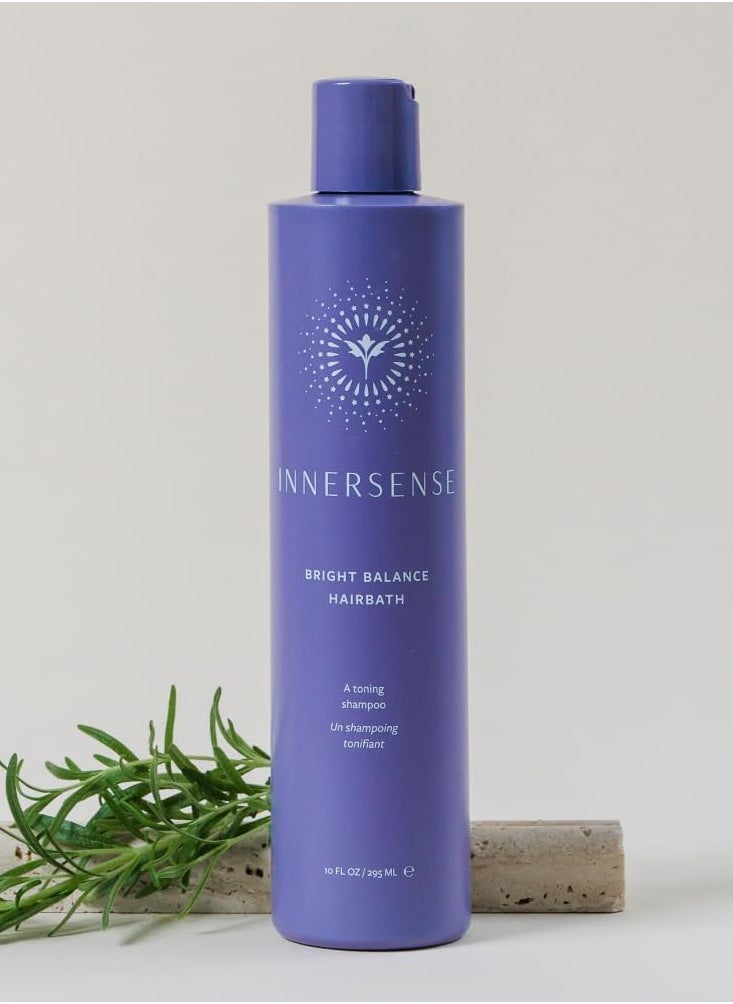 INNERSENSE Organic Beauty - Natural Bright Balance Purple Toning Hairbath | Non-Toxic, Cruelty-Free Haircare (10 fl oz | 295 ml)