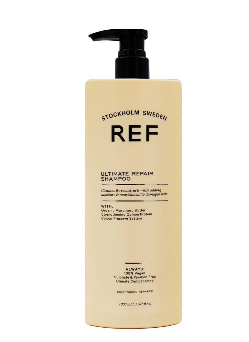 Ref Ultimate Repair Shampoo 1000ml Sulphate free shampoo with botanical extracts specially chosen to protect, strengthen and reconstruct dry, damaged hair