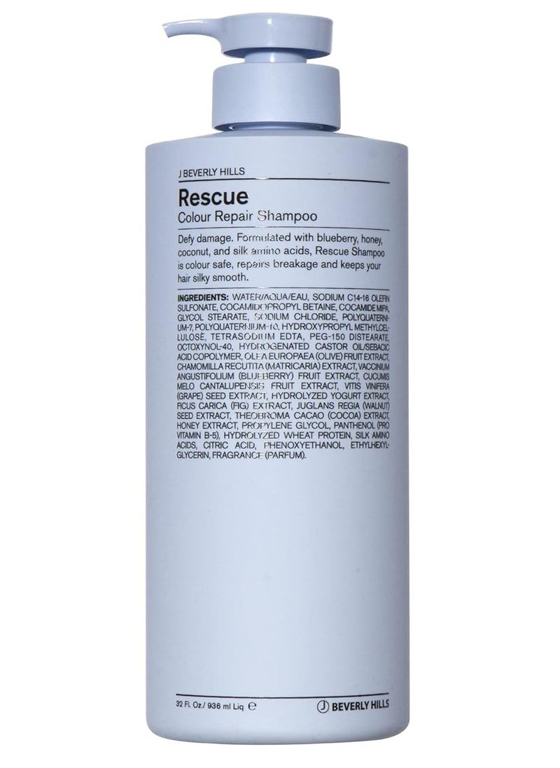 J Beverly Hills Blue Rescue Colour Repair Shampoo with Honey Extract for Hair Shine, (3 Oz, 12 Oz, 32 Oz)