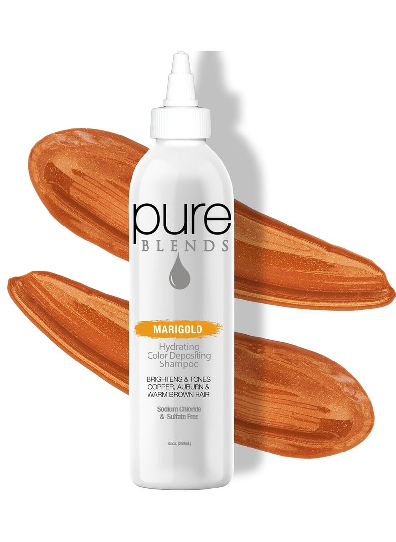 Marigold Hydrating Semi-Permanent Color Depositing Shampoo for Toning and Brightening Faded Color-Treated Hair - Prevents Fade, Extends Color Service (8.5 Oz.)