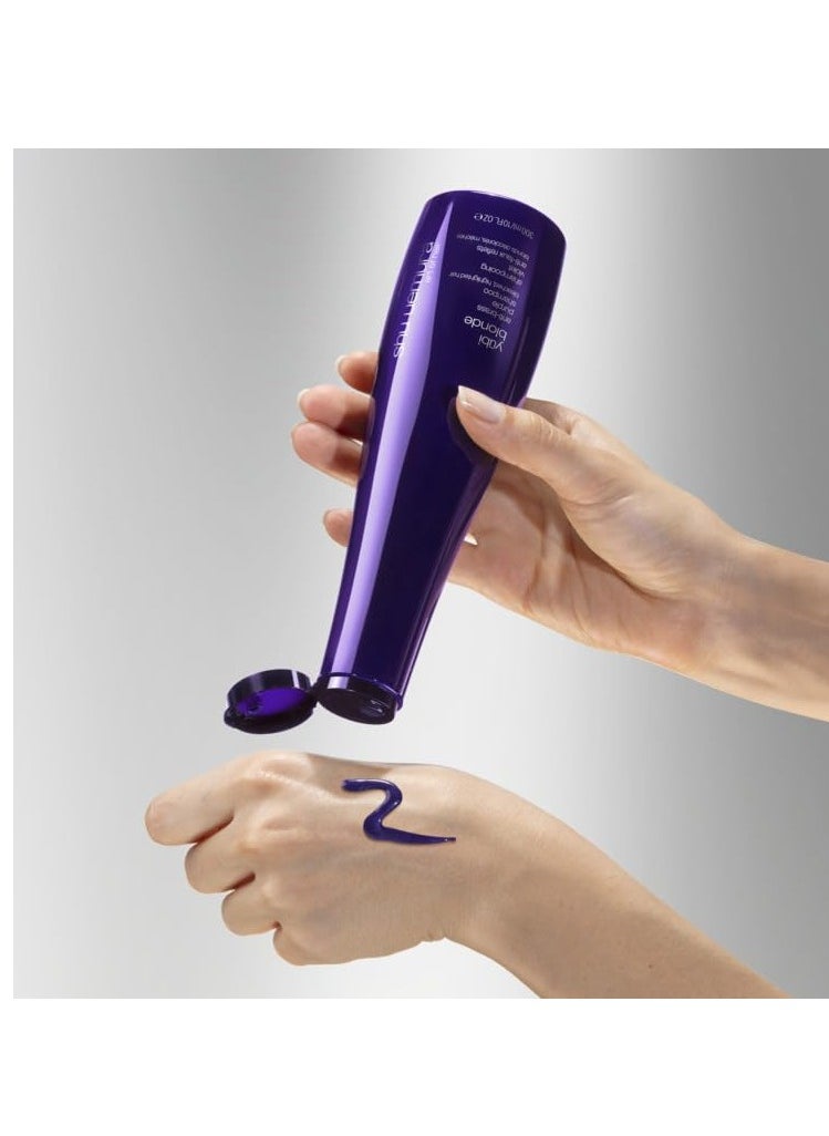Shu Uemura Yubi Blonde Anti-Brass Purple Shampoo - Color-Corrects and Neutralizes Brassiness, Cleanses and Smooths, For Blonde Hair