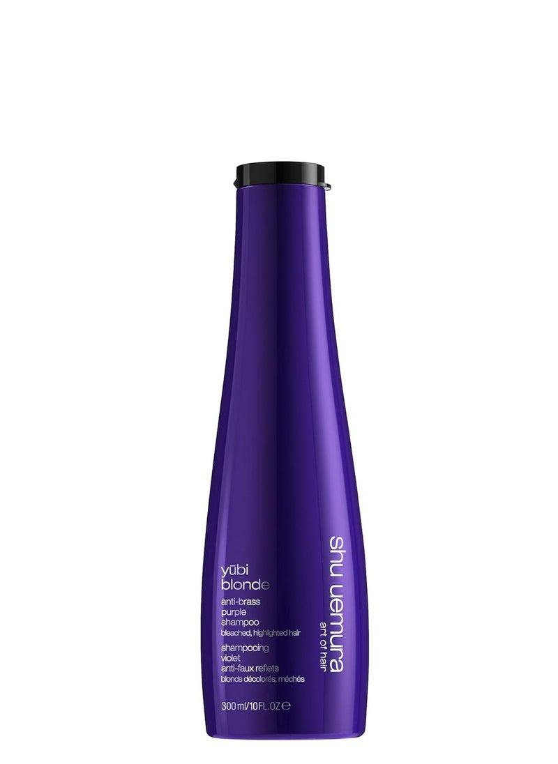 Shu Uemura Yubi Blonde Anti-Brass Purple Shampoo - Color-Corrects and Neutralizes Brassiness, Cleanses and Smooths, For Blonde Hair