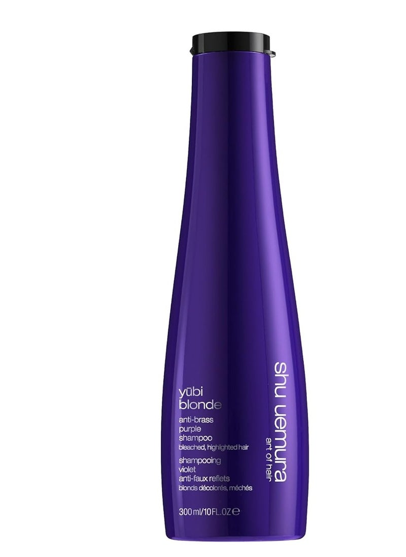 Shu Uemura Yubi Blonde Anti-Brass Purple Shampoo - Color-Corrects and Neutralizes Brassiness, Cleanses and Smooths, For Blonde Hair