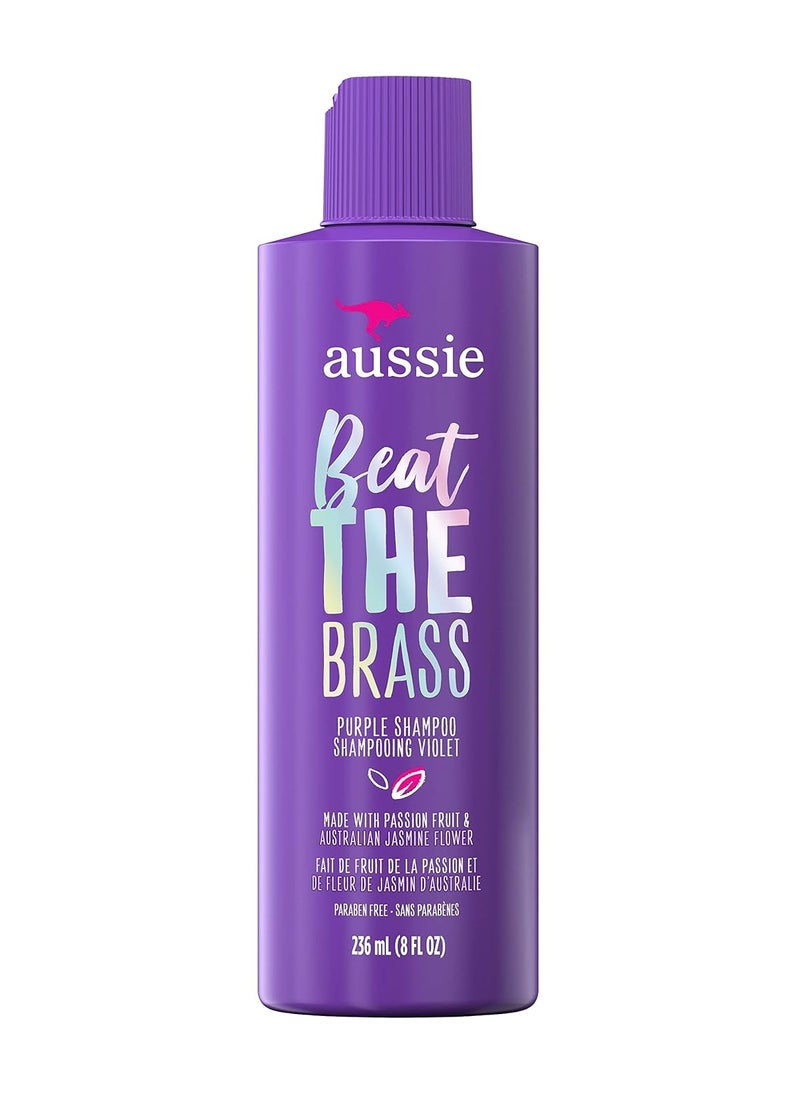 Aussie Beat The Brass Paraben-Free Purple Shampoo for Color-treated Hair, 8 Fl Oz