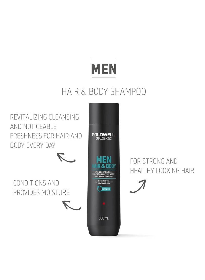 Goldwell Dualsenses Men Hair and Body Shampoo 300ml, 10.1 oz