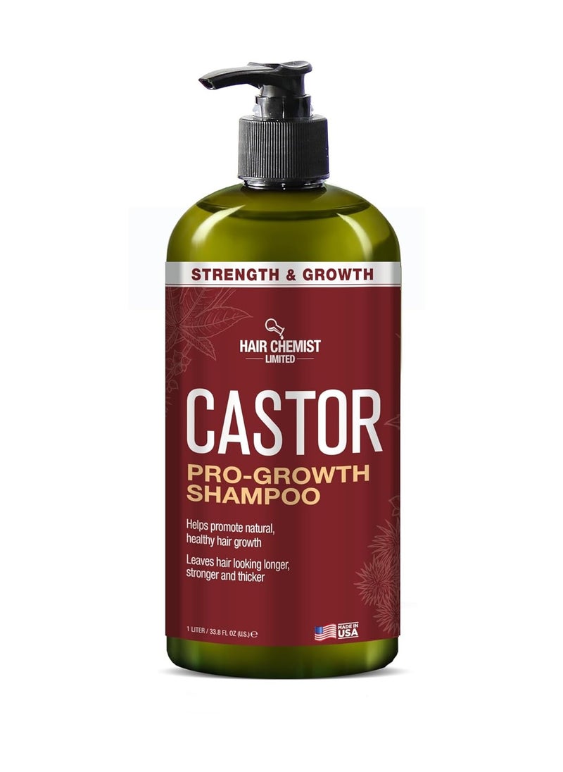 Hair Chemist Castor Pro-Growth Shampoo 33.8 oz. - Made with Natural Castor Oil for Hair Growth, Sulfate Free Shampoo