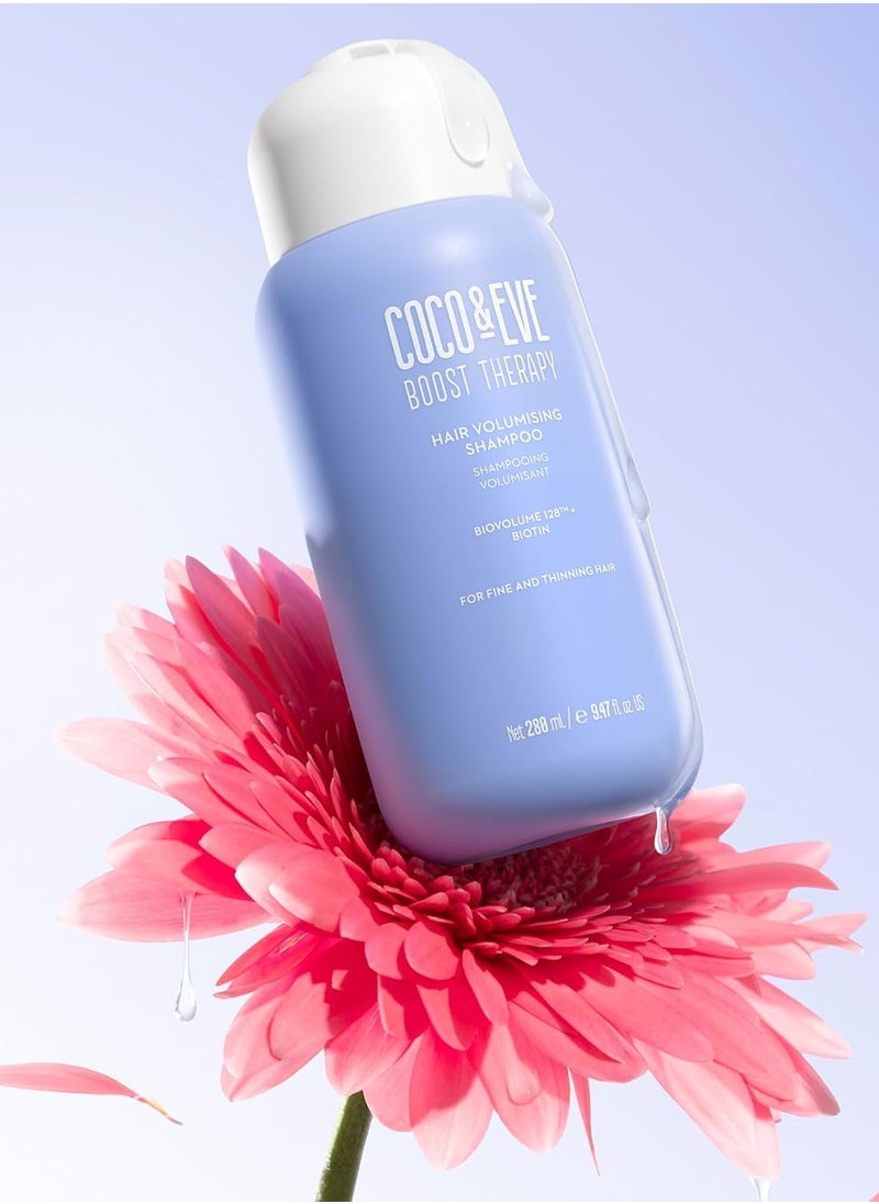 Coco & Eve Boost Therapy Hair Volumizing Shampoo with Biotin, Panthenol to Target Hair Thinning, Enhance Volume and Density. Strengthening, Thickening Shampoo for Fuller, Healthier Hair (9.47 fl oz)