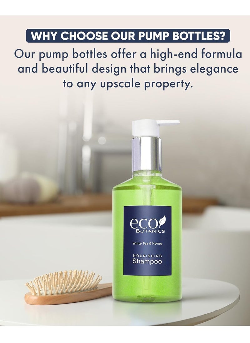 Terra Pure | Eco Botanics Shampoo, White Tea & Honey Retail Size Hotel Amenities, 10.14 oz. (Single)