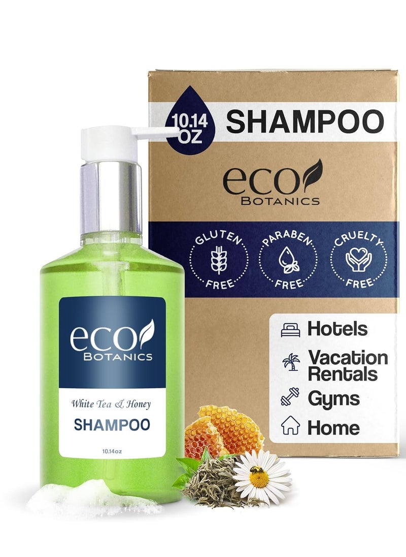Terra Pure | Eco Botanics Shampoo, White Tea & Honey Retail Size Hotel Amenities, 10.14 oz. (Single)
