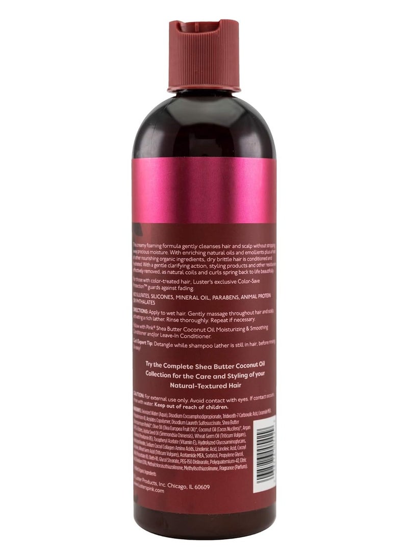 Luster's Pink Shea Butter Coconut Oil Sulfate Free Moisturizing Shampoo 12 oz