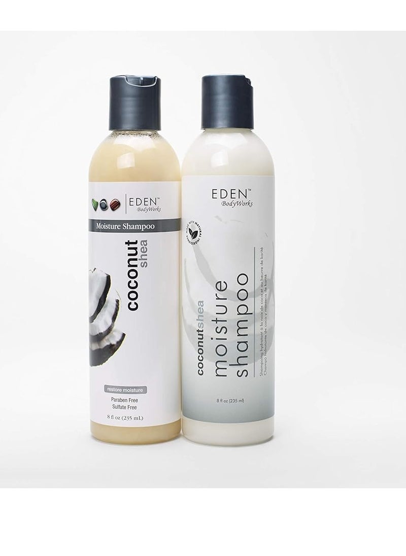 EDEN BodyWorks Coconut Shea Moisture Shampoo | 8 oz | Remove Build Up & Restore Moisture Balance - Packaging May Vary