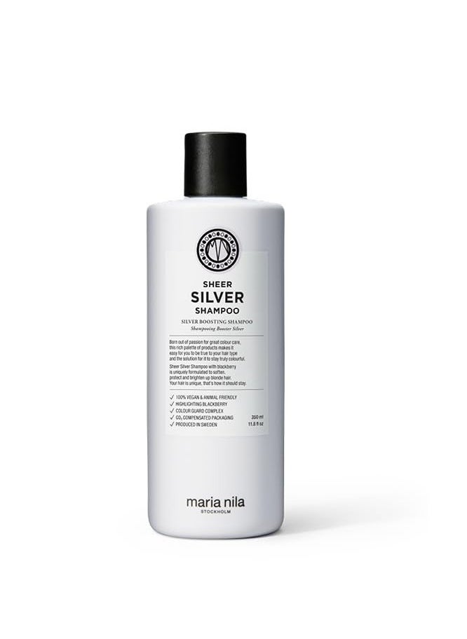 Maria Nila Sheer Silver, Neutralizes Golden Shades, Violet Pigments Gives Cool Tone, 100% Vegan & Sulfate/Paraben free