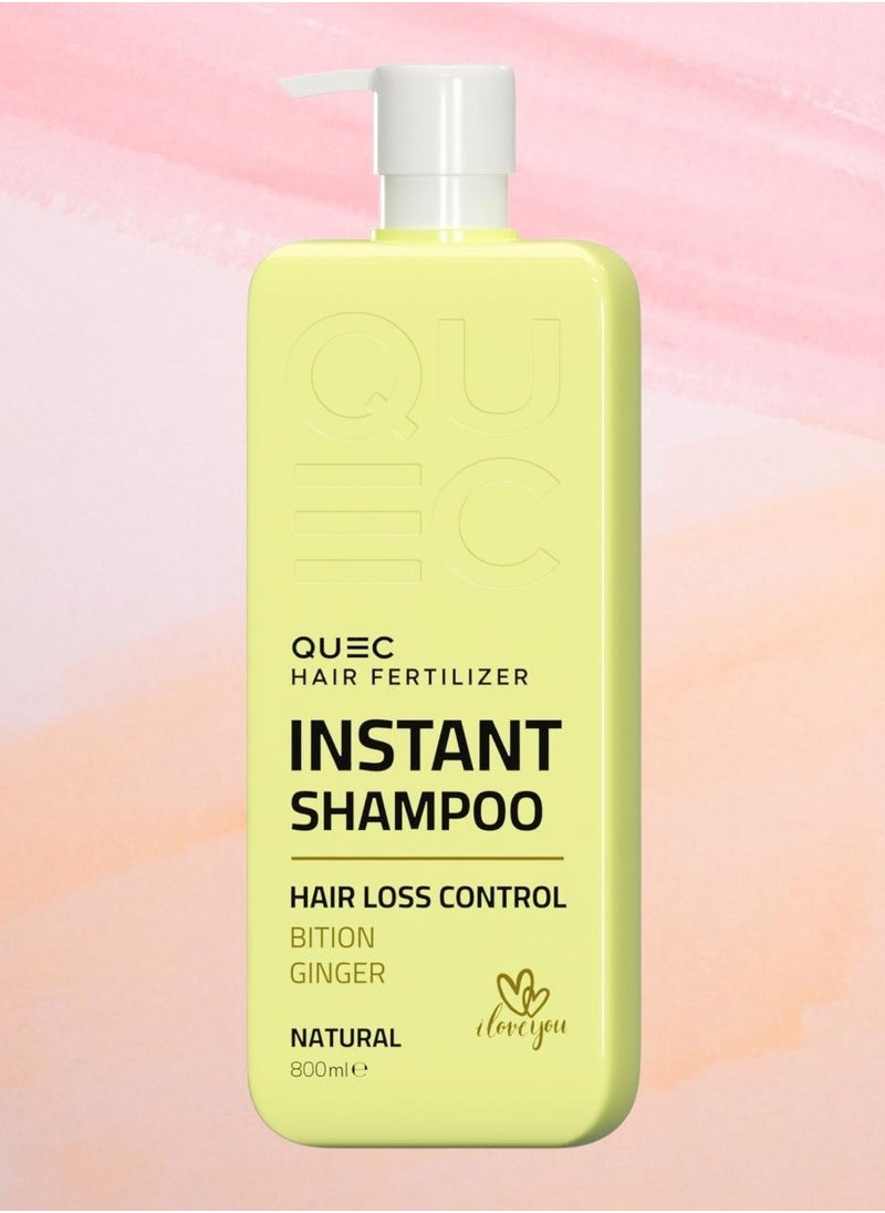 Quec Instant Hair Shampoo Hair Fall Prevention with Biotin and Ginger 800ml