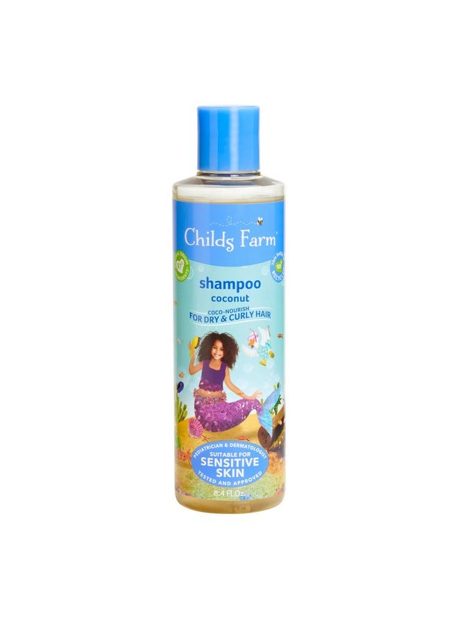 Childs Farm, Coco-Nourish Shampoo contains natural corn and coconut cleansers to gently clean and nourish hair leaving curls defined, 8.4 Fl Oz