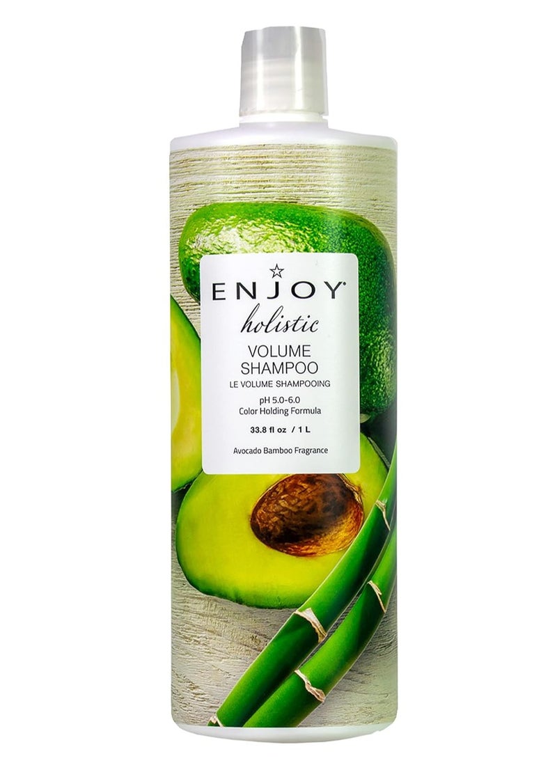 ENJOY Holistic Volume Shampoo, pH 5.0 - 6.0, For All Hair Types, Shampoo For Color Treated Hair, Shampoo for Men and Women, Curly Hair Shampoo - 33 Oz