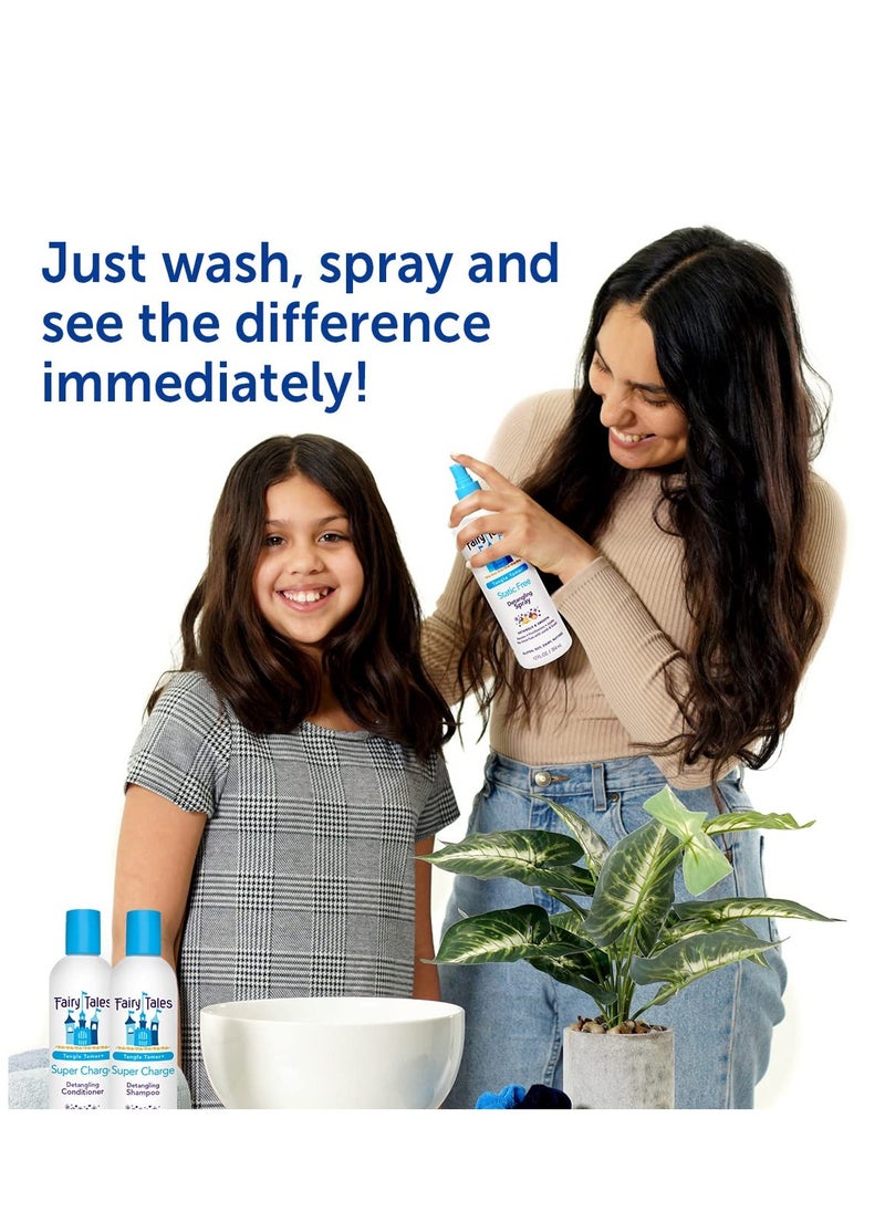 Fairy Tales Tangle Tamer Detangling Shampoo and Conditioner for Kids - Ultra Moisturizing and Anti Frizz Protection - Paraben Free, Sulfate Free - 12 Oz each Bottle - 2 pack