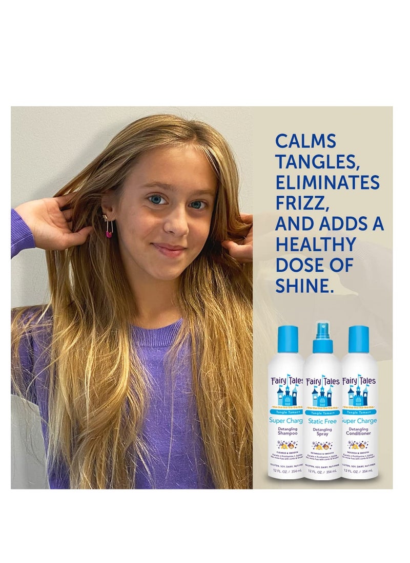 Fairy Tales Tangle Tamer Detangling Shampoo and Conditioner for Kids - Ultra Moisturizing and Anti Frizz Protection - Paraben Free, Sulfate Free - 12 Oz each Bottle - 2 pack