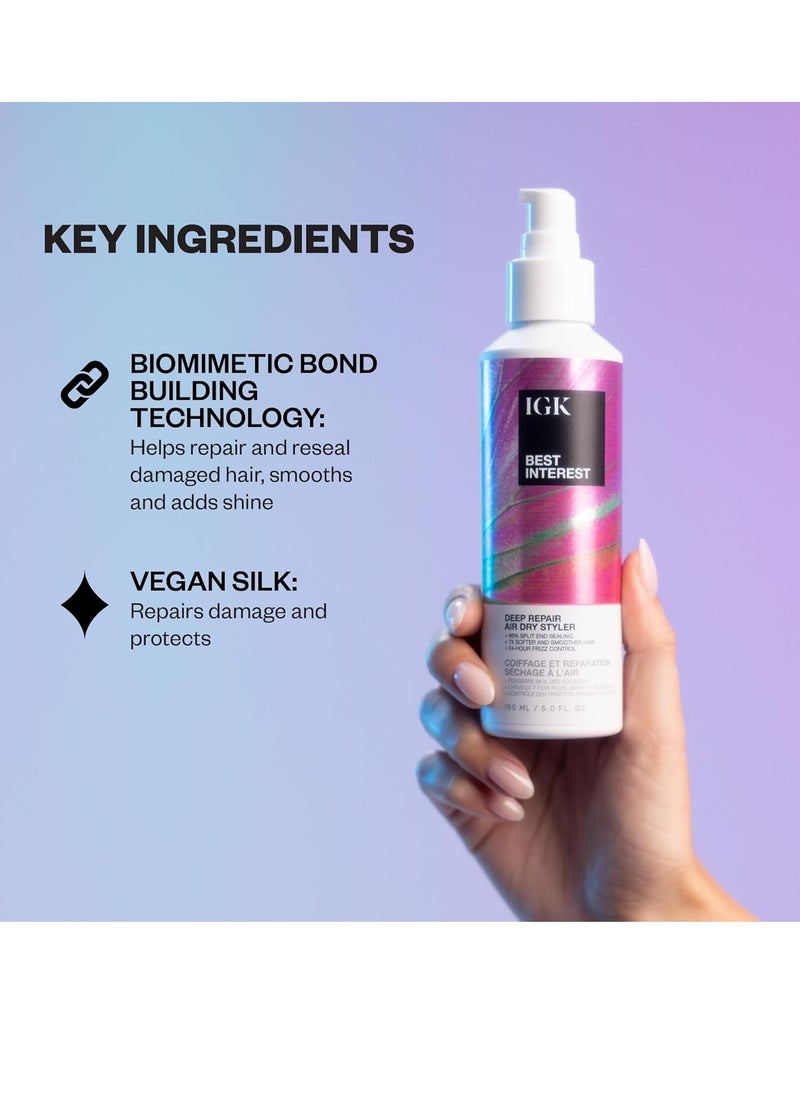 IGK Best Interest Deep Repair Air Dry Styler 150 ml / 5 oz