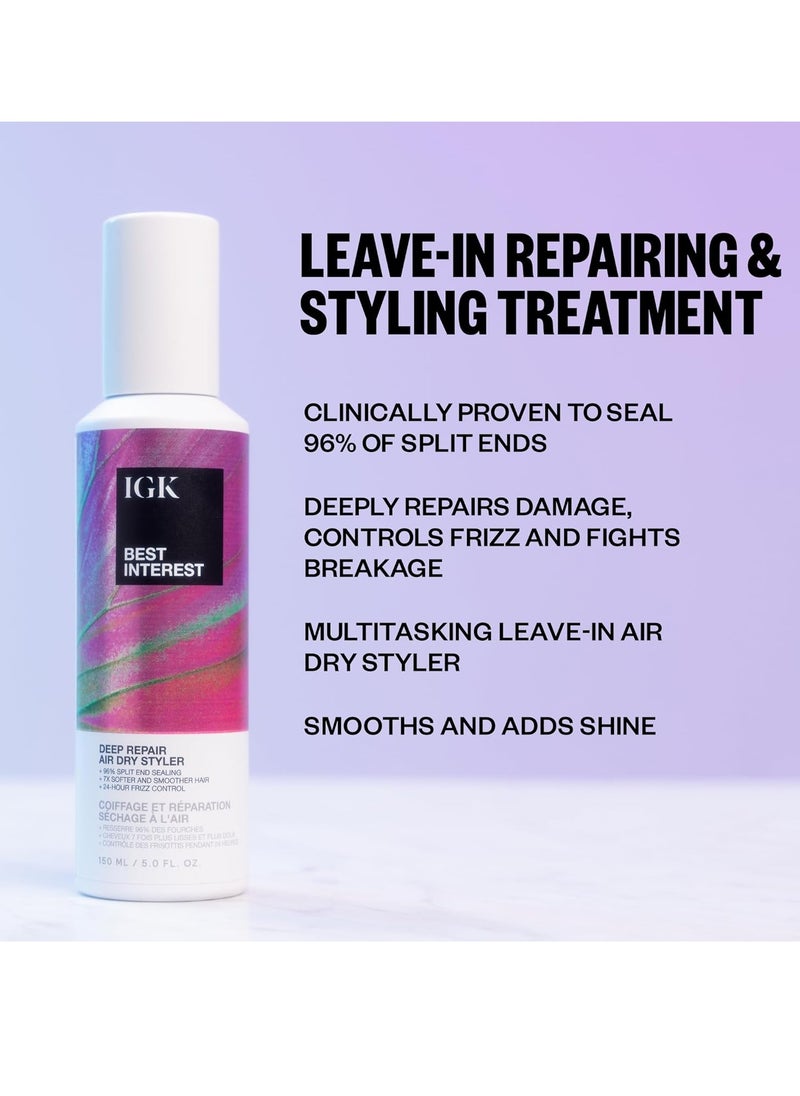IGK Best Interest Deep Repair Air Dry Styler 150 ml / 5 oz