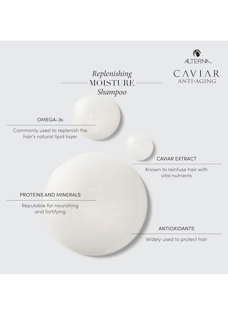 CAVIAR Anti-Aging Replenishing Moisture Shampoo | For Dry, Brittle Hair | Protects, Restores & Hydrates | Sulfate Free