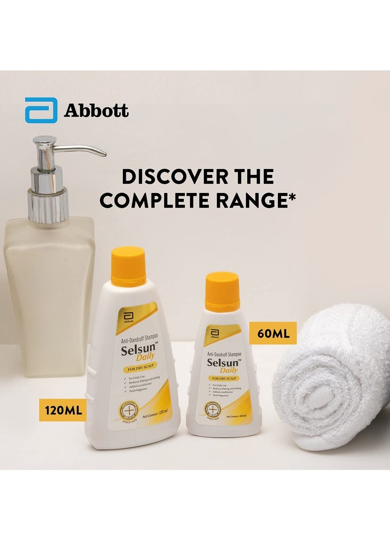 Selsun Daily Anti Dandruff Shampoo, Clears away dandruff flakes, Relieves from dandruff related itching