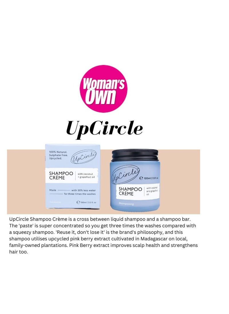 UpCircle Shampoo Crème with Rosemary Oil + Pink Berry 3.52oz – Gentle Formulation To Soothe + Cleanse – Coconut + Grapefruit oil – Natural, Vegan + Cruelty-Free