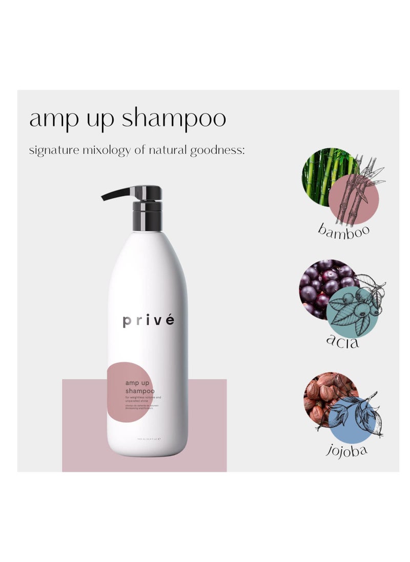 Prive Amp Up Shampoo Volumizing Fine And Thin Hair 33.8oz
