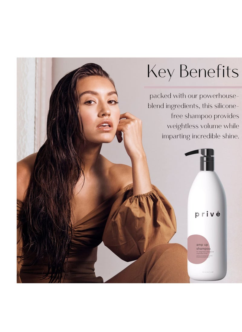 Prive Amp Up Shampoo Volumizing Fine And Thin Hair 33.8oz