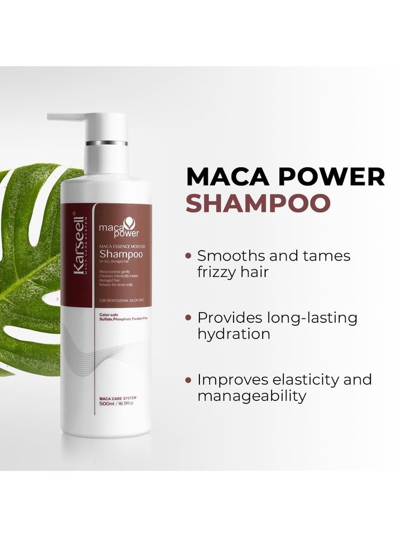 Karseell Argan Oil Shampoo Herbal Extract Moisturizing Deep Repair Smooth Shampoo for Dry and Damaged Hair 16.9Oz 500ml
