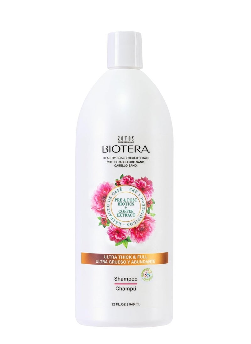 Biotera Ultra Thick & Full Volumizing Shampoo | Increases Volume to Fine, Limp Hair | Microbiome Friendly | Vegan & Animal Test Free | Paraben Free | Color-Safe