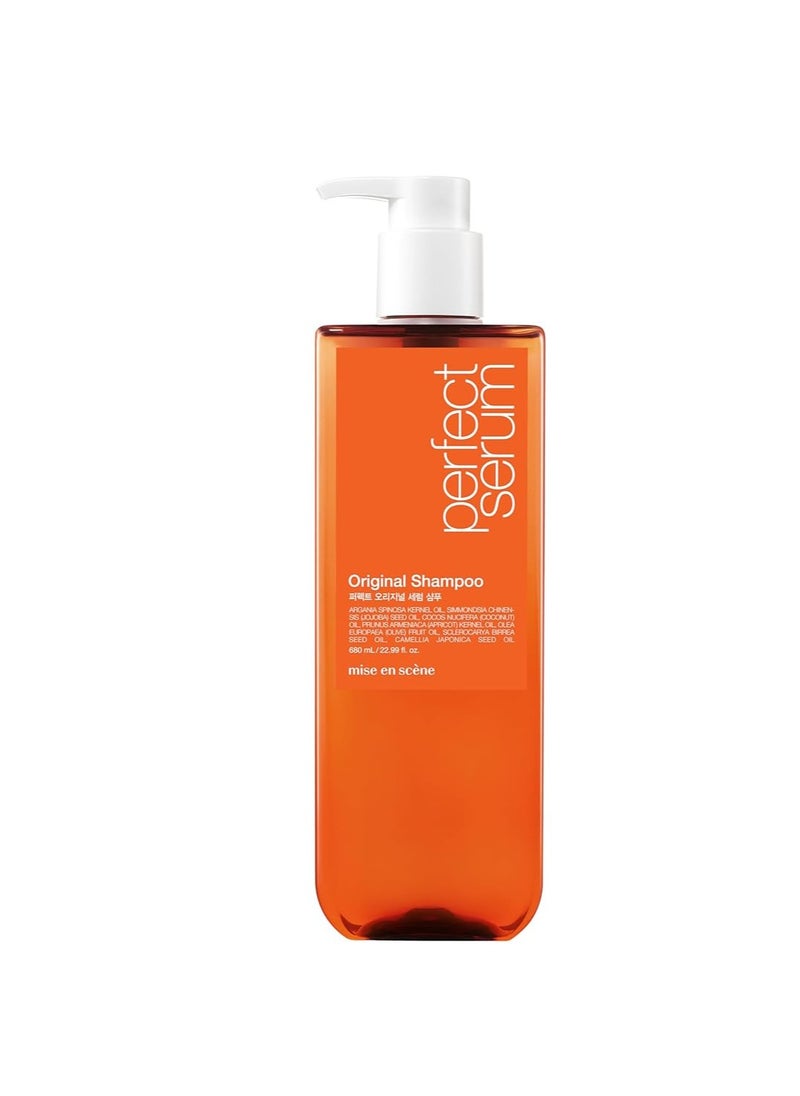 Mise En Scene Perfect Serum Original Shampoo For Damaged Hair - KoreanShampoo with Moroccan Oil, Jojoba Seed, Damage Care MoroccanOil HairProducts | 22.99 Fl Oz