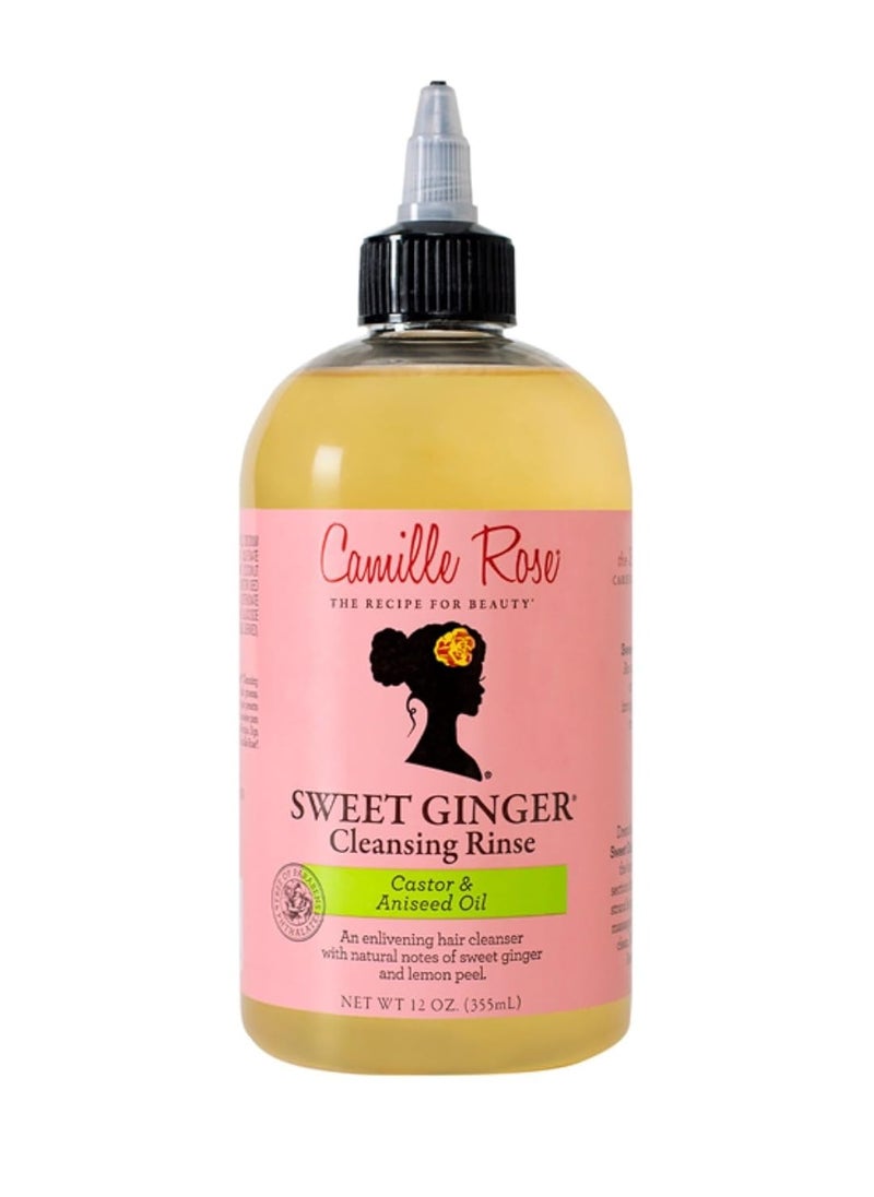 Camille Rose Sweet Ginger Rinse, Hair and Scalp Cleanser with Ginger Root and Aniseed Oil, to Clarify and Moisturize, for all Hair Types, 12 oz