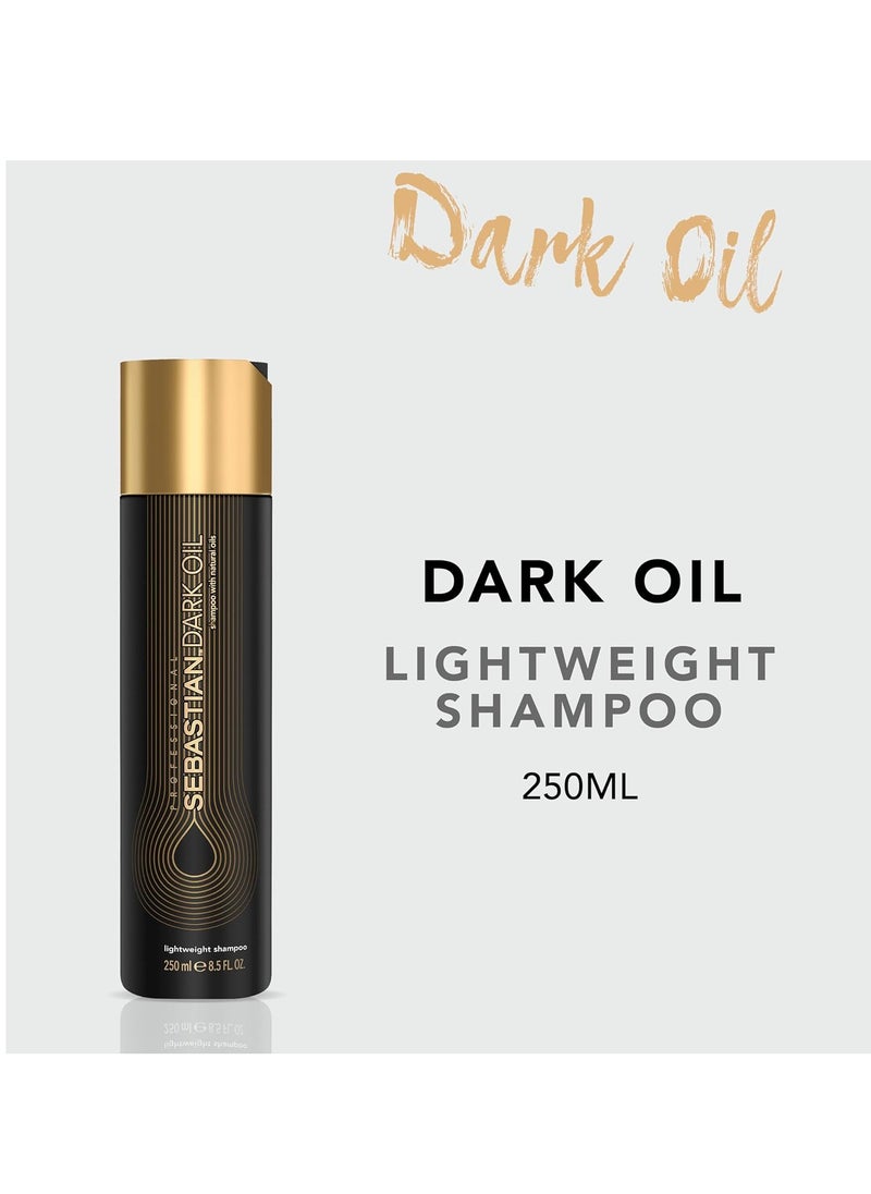 Sebastian Professional Dark Oil Lightweight Shampoo| Infused with Jojoba & Argan Oil for Silky, Smooth Hair
