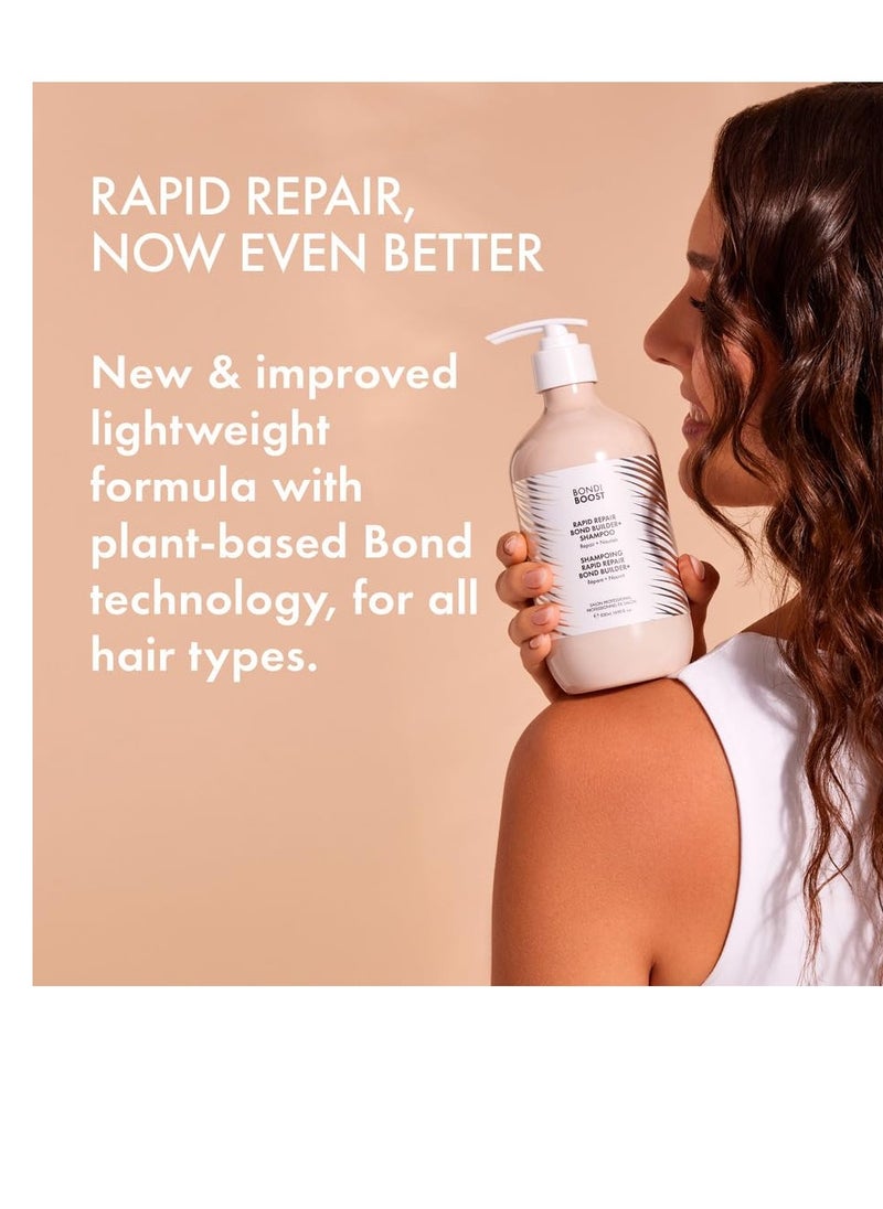 BONDIBOOST Rapid Repair Bond Builder + Shampoo for Damaged Hair [10.14 fl oz], Strengthening Formula for Restoring + Rebuilding Hair, Deep Conditioning + Nourishing Treatment for Healthier Results