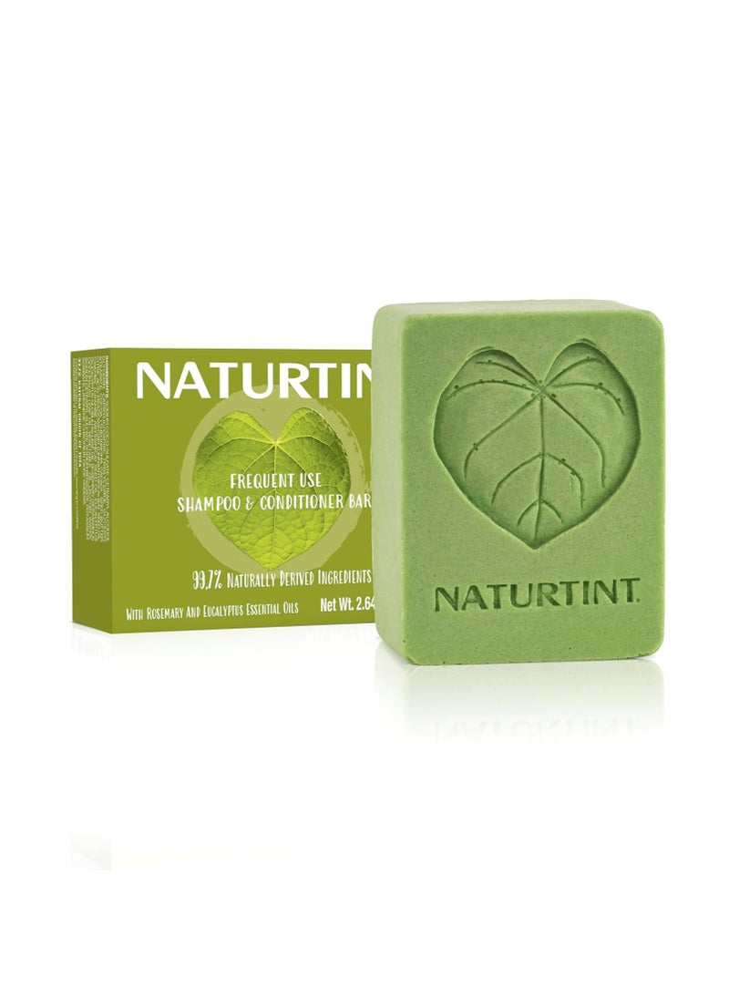Naturtint Shampoo & Conditioner Bar (Rosemary Eucalyptus) - Naturally Derived Ingredients, Cruelty Free, All Hair Types, Travel Approved