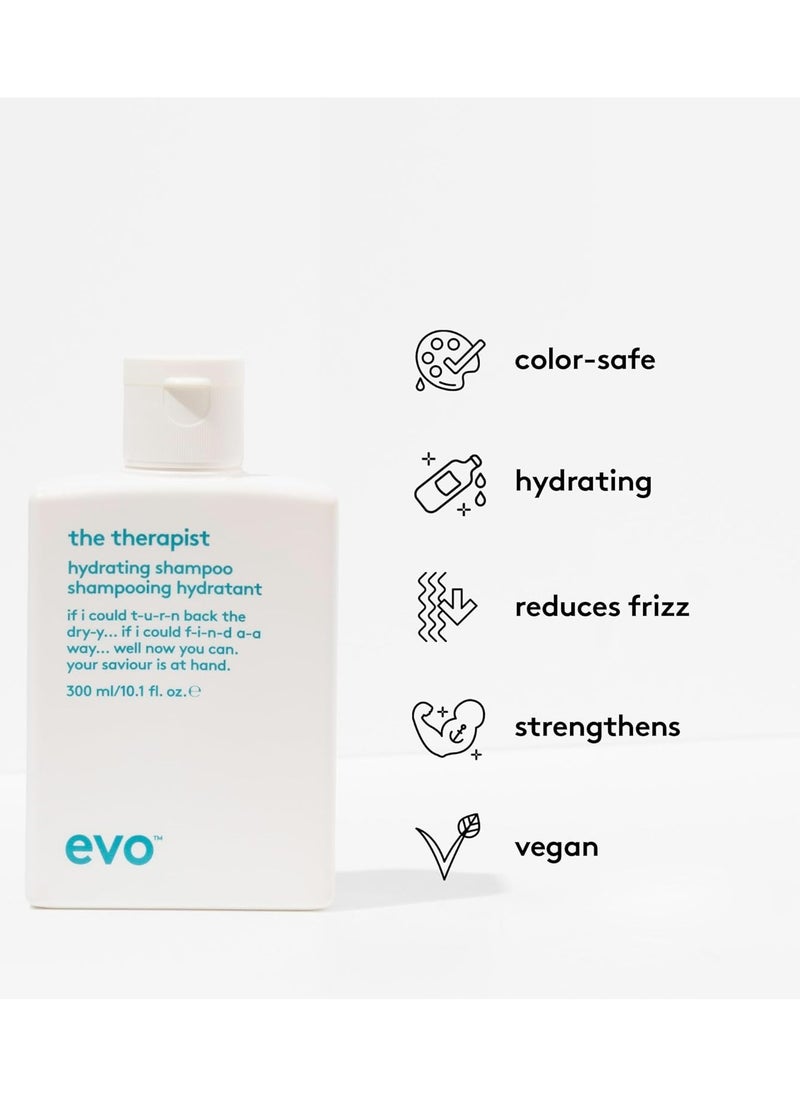 EVO The Therapist Hydrating Shampoo - Hydrates, Strengthen and Softens Whilst Improving Shine - Protects Colour Treated Hair, Helps to Detangle