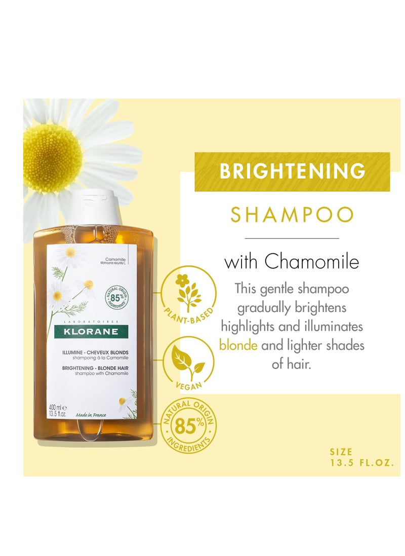 Klorane – Brightening Shampoo with Chamomile – Enhances Highlights & Brightens Blonde Hair – Hydrogen Peroxide, Ammonia, Silicone, Paraben Free