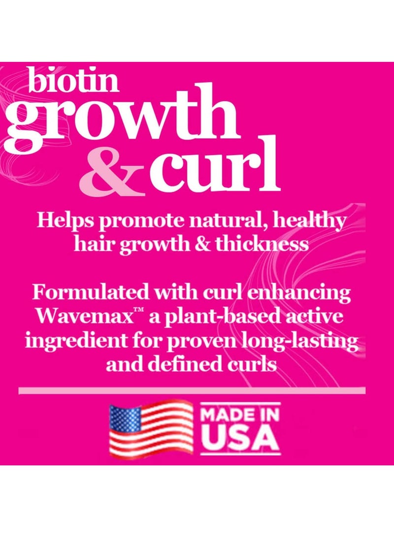 Difeel Growth and Curl Biotin Shampoo 12 oz. - Curly Hair Shampoo for Hair Growth, Natural Curl Shampoo