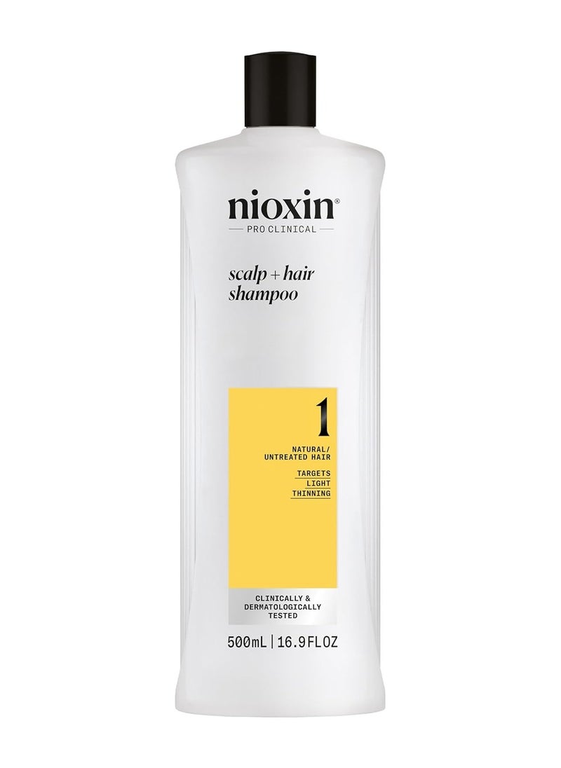 Nioxin System 1 Scalp + Hair Thickening Shampoo | For Natural Hair with Light Thinning | Strengthen Against Breakage with Niacinamide & Biotin