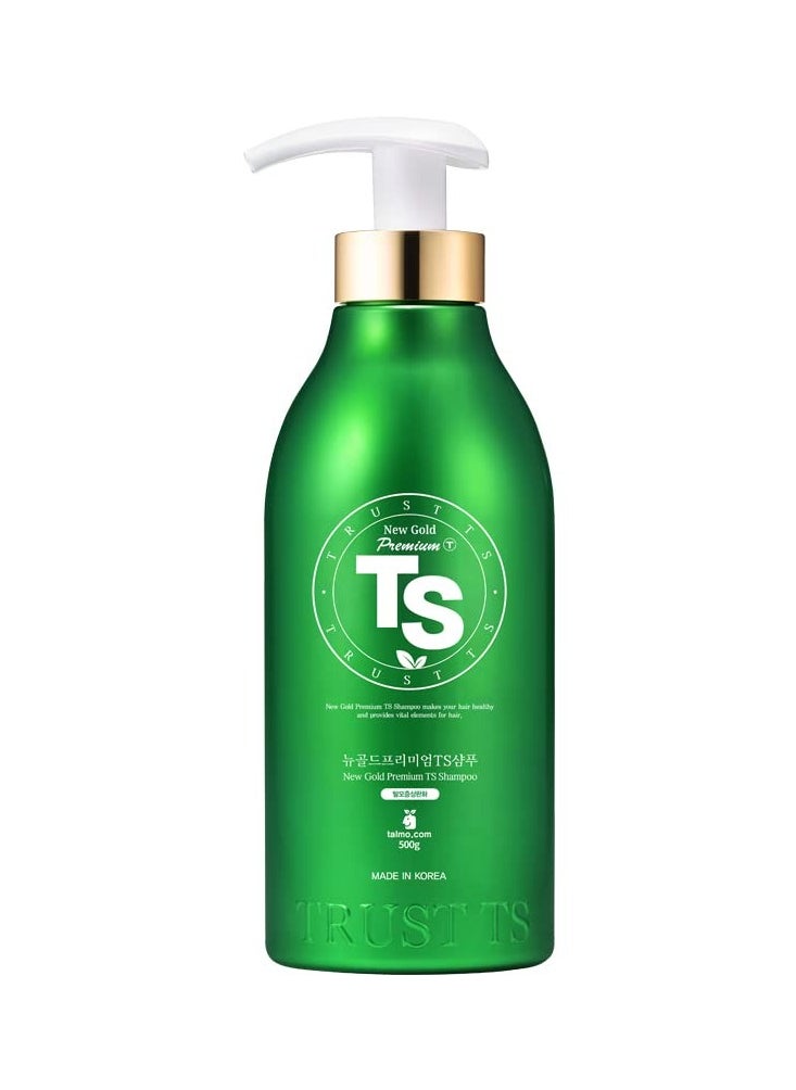 TS Shampoo New Gold Premium with Biotin for Care (16.9 Fl Oz) | Therapy for Hair Loss Prevention | Unscented for Damaged Hair for Men & Women