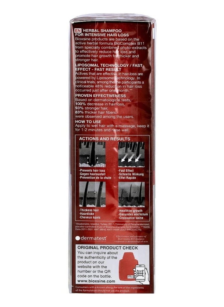 B'IOTA Laboratories Ltd Bioxsine Forte Herbal Shampoo For Intensive Hair Loss 300M