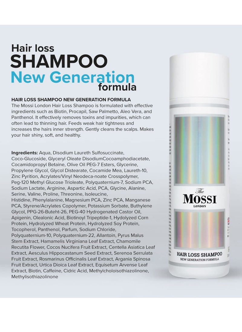 Hair Loss Shampoo - New Gen Formula - All Hair Types - Biotin - Rosemary - Phantenol - Saw Palmetto - Castor Oil - 200ml / 6.7 FL Oz