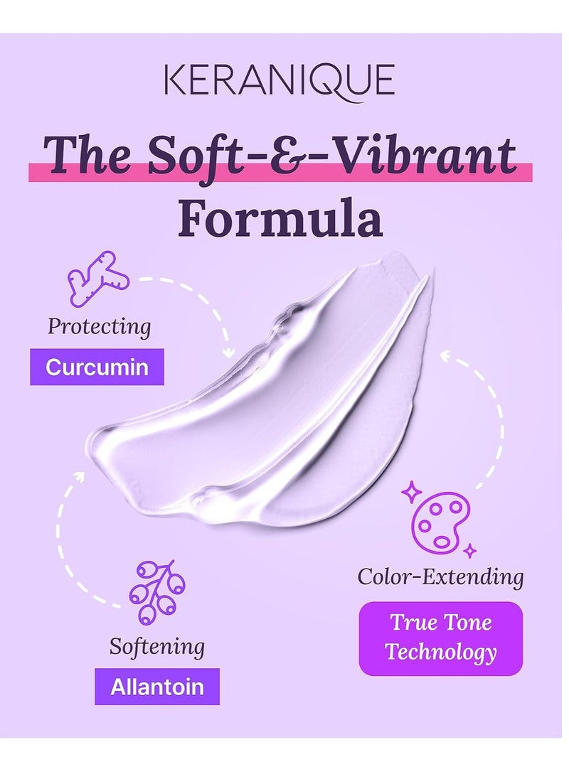 Keranique Shampoo for Color Treated Hair - Protect & Extend Color, Sulfate Free Shampoo for Colored Hair - Moisturizing Colorsafe Shampoo for Women - UV Protection, Best for Dry, Thinning, Fine Hair