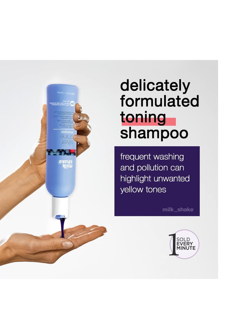 milk_shake Silver Shine Light Purple Shampoo for Blonde Hair - Blonde Toner for Brassy Hair